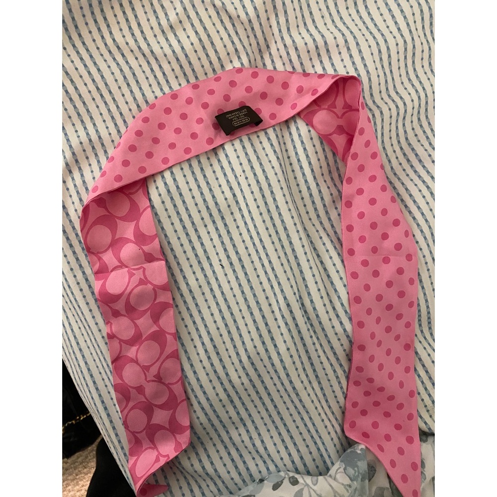 COACH pink reversible scarf 100% silk
